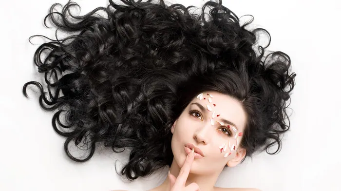 girls, hair, petals wallpapers