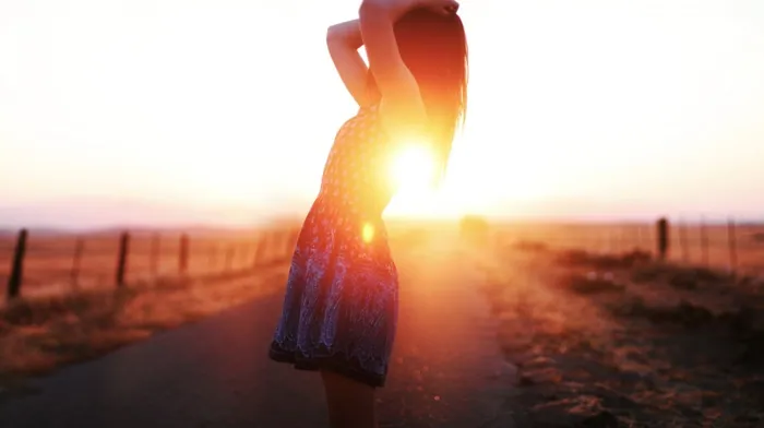 fence, golden hour, girl outdoors wallpapers
