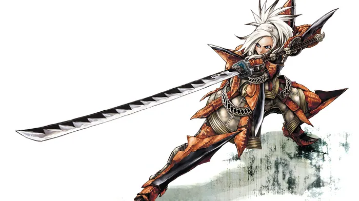 Armored Hunter With Curved Sword wallpapers