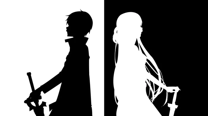 anime, yuuki asuna, multiple display wallpapers