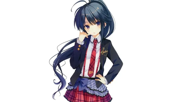 Anime Girl In School Uniform With Red Tie wallpapers