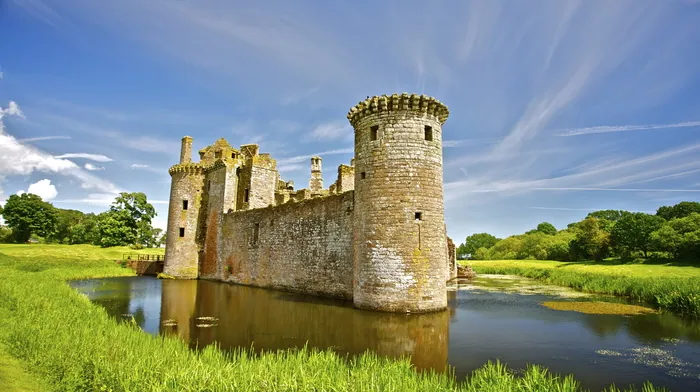 lake, castle, nature wallpapers