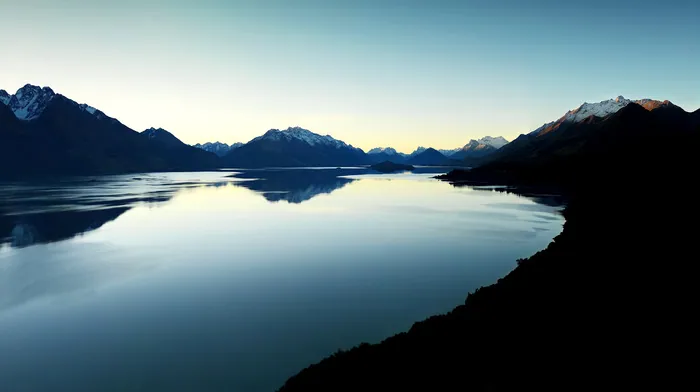 mountain, blue, sea wallpapers