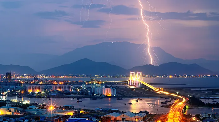lightning, lights, city wallpapers